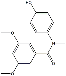 N-(4-hydroxyphenyl)-3,5-dimethoxy-N-methylbenzamide 구조식 이미지