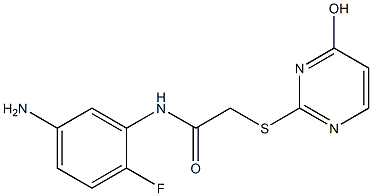 N-(5-amino-2-fluorophenyl)-2-[(4-hydroxypyrimidin-2-yl)sulfanyl]acetamide Structure