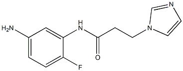 N-(5-amino-2-fluorophenyl)-3-(1H-imidazol-1-yl)propanamide 구조식 이미지