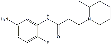 N-(5-amino-2-fluorophenyl)-3-(2-methylpiperidin-1-yl)propanamide 구조식 이미지