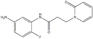 N-(5-amino-2-fluorophenyl)-3-(2-oxopyridin-1(2H)-yl)propanamide 구조식 이미지