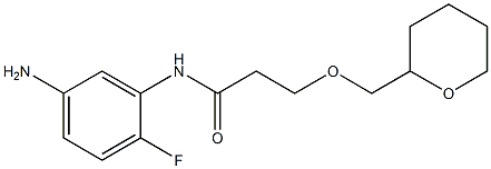 N-(5-amino-2-fluorophenyl)-3-(oxan-2-ylmethoxy)propanamide Structure
