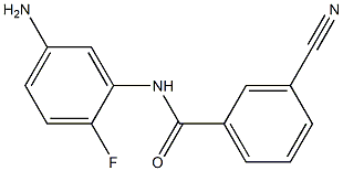 N-(5-amino-2-fluorophenyl)-3-cyanobenzamide 구조식 이미지