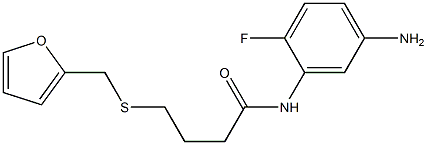 N-(5-amino-2-fluorophenyl)-4-[(furan-2-ylmethyl)sulfanyl]butanamide 구조식 이미지