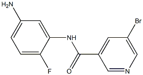 N-(5-amino-2-fluorophenyl)-5-bromopyridine-3-carboxamide 구조식 이미지