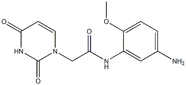 N-(5-amino-2-methoxyphenyl)-2-(2,4-dioxo-1,2,3,4-tetrahydropyrimidin-1-yl)acetamide 구조식 이미지