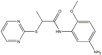 N-(5-amino-2-methoxyphenyl)-2-(pyrimidin-2-ylsulfanyl)propanamide 구조식 이미지