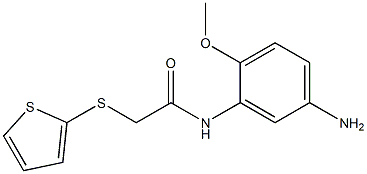 N-(5-amino-2-methoxyphenyl)-2-(thiophen-2-ylsulfanyl)acetamide 구조식 이미지