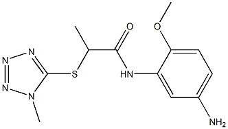 N-(5-amino-2-methoxyphenyl)-2-[(1-methyl-1H-1,2,3,4-tetrazol-5-yl)sulfanyl]propanamide Structure