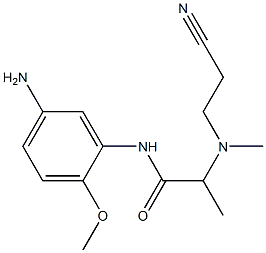 N-(5-amino-2-methoxyphenyl)-2-[(2-cyanoethyl)(methyl)amino]propanamide 구조식 이미지