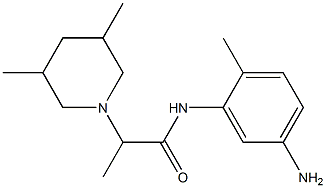 N-(5-amino-2-methylphenyl)-2-(3,5-dimethylpiperidin-1-yl)propanamide 구조식 이미지