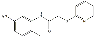 N-(5-amino-2-methylphenyl)-2-(pyridin-2-ylsulfanyl)acetamide 구조식 이미지