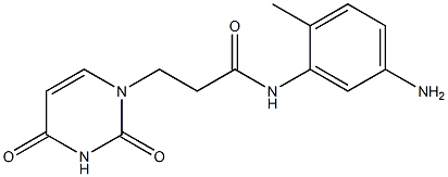 N-(5-amino-2-methylphenyl)-3-(2,4-dioxo-1,2,3,4-tetrahydropyrimidin-1-yl)propanamide 구조식 이미지
