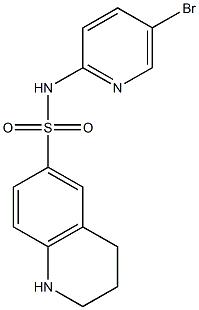 N-(5-bromopyridin-2-yl)-1,2,3,4-tetrahydroquinoline-6-sulfonamide 구조식 이미지