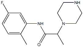 N-(5-fluoro-2-methylphenyl)-2-(piperazin-1-yl)propanamide 구조식 이미지