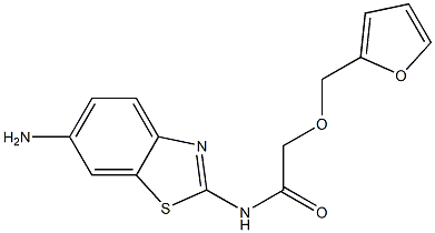 N-(6-amino-1,3-benzothiazol-2-yl)-2-(furan-2-ylmethoxy)acetamide 구조식 이미지