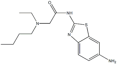 N-(6-amino-1,3-benzothiazol-2-yl)-2-[butyl(ethyl)amino]acetamide 구조식 이미지
