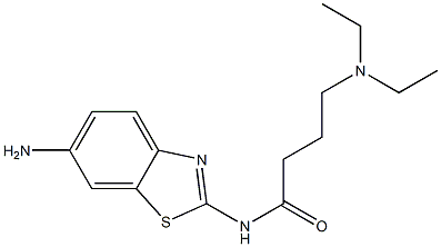 N-(6-amino-1,3-benzothiazol-2-yl)-4-(diethylamino)butanamide 구조식 이미지