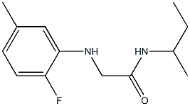 N-(butan-2-yl)-2-[(2-fluoro-5-methylphenyl)amino]acetamide 구조식 이미지