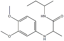 N-(butan-2-yl)-2-[(3,4-dimethoxyphenyl)amino]propanamide Structure