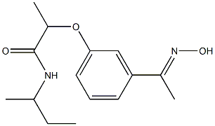 N-(butan-2-yl)-2-{3-[1-(hydroxyimino)ethyl]phenoxy}propanamide Structure