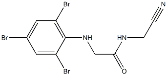 N-(cyanomethyl)-2-[(2,4,6-tribromophenyl)amino]acetamide 구조식 이미지