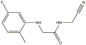 N-(cyanomethyl)-2-[(5-fluoro-2-methylphenyl)amino]acetamide 구조식 이미지