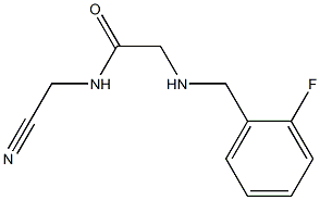 N-(cyanomethyl)-2-{[(2-fluorophenyl)methyl]amino}acetamide 구조식 이미지