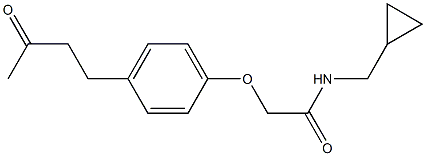 N-(cyclopropylmethyl)-2-[4-(3-oxobutyl)phenoxy]acetamide 구조식 이미지