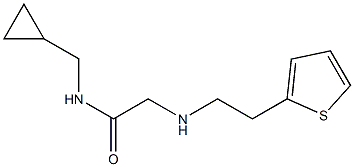 N-(cyclopropylmethyl)-2-{[2-(thiophen-2-yl)ethyl]amino}acetamide 구조식 이미지