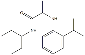 N-(pentan-3-yl)-2-{[2-(propan-2-yl)phenyl]amino}propanamide Structure