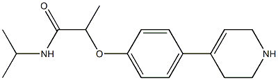 N-(propan-2-yl)-2-[4-(1,2,3,6-tetrahydropyridin-4-yl)phenoxy]propanamide 구조식 이미지