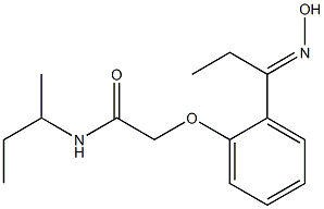 N-(sec-butyl)-2-{2-[(1E)-N-hydroxypropanimidoyl]phenoxy}acetamide Structure