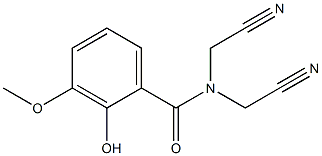 N,N-bis(cyanomethyl)-2-hydroxy-3-methoxybenzamide Structure