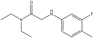 N,N-diethyl-2-[(3-fluoro-4-methylphenyl)amino]acetamide Structure