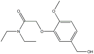 N,N-diethyl-2-[5-(hydroxymethyl)-2-methoxyphenoxy]acetamide 구조식 이미지