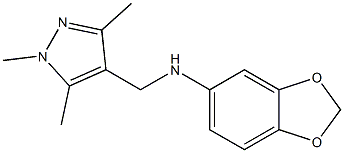 N-[(1,3,5-trimethyl-1H-pyrazol-4-yl)methyl]-2H-1,3-benzodioxol-5-amine Structure