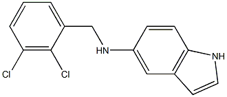 N-[(2,3-dichlorophenyl)methyl]-1H-indol-5-amine 구조식 이미지