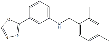 N-[(2,4-dimethylphenyl)methyl]-3-(1,3,4-oxadiazol-2-yl)aniline Structure