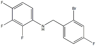 N-[(2-bromo-4-fluorophenyl)methyl]-2,3,4-trifluoroaniline 구조식 이미지