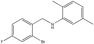 N-[(2-bromo-4-fluorophenyl)methyl]-2,5-dimethylaniline Structure