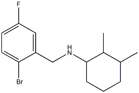 N-[(2-bromo-5-fluorophenyl)methyl]-2,3-dimethylcyclohexan-1-amine 구조식 이미지