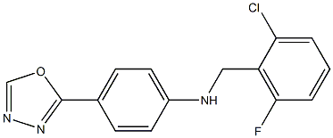 N-[(2-chloro-6-fluorophenyl)methyl]-4-(1,3,4-oxadiazol-2-yl)aniline Structure