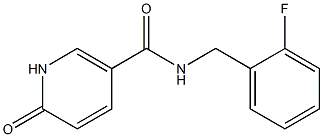 N-[(2-fluorophenyl)methyl]-6-oxo-1,6-dihydropyridine-3-carboxamide 구조식 이미지