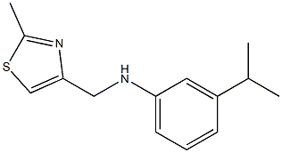 N-[(2-methyl-1,3-thiazol-4-yl)methyl]-3-(propan-2-yl)aniline 구조식 이미지