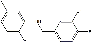 N-[(3-bromo-4-fluorophenyl)methyl]-2-fluoro-5-methylaniline 구조식 이미지