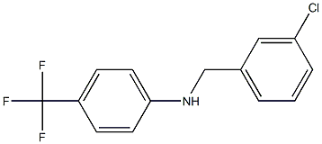 N-[(3-chlorophenyl)methyl]-4-(trifluoromethyl)aniline Structure