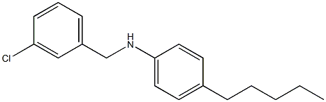 N-[(3-chlorophenyl)methyl]-4-pentylaniline Structure