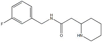 N-[(3-fluorophenyl)methyl]-2-(piperidin-2-yl)acetamide Structure