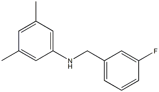 N-[(3-fluorophenyl)methyl]-3,5-dimethylaniline 구조식 이미지